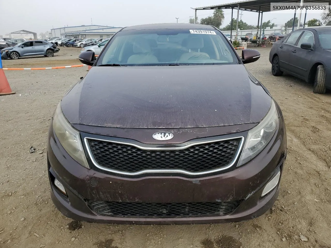 2015 Kia Optima Lx VIN: 5XXGM4A79FG356833 Lot: 74391974