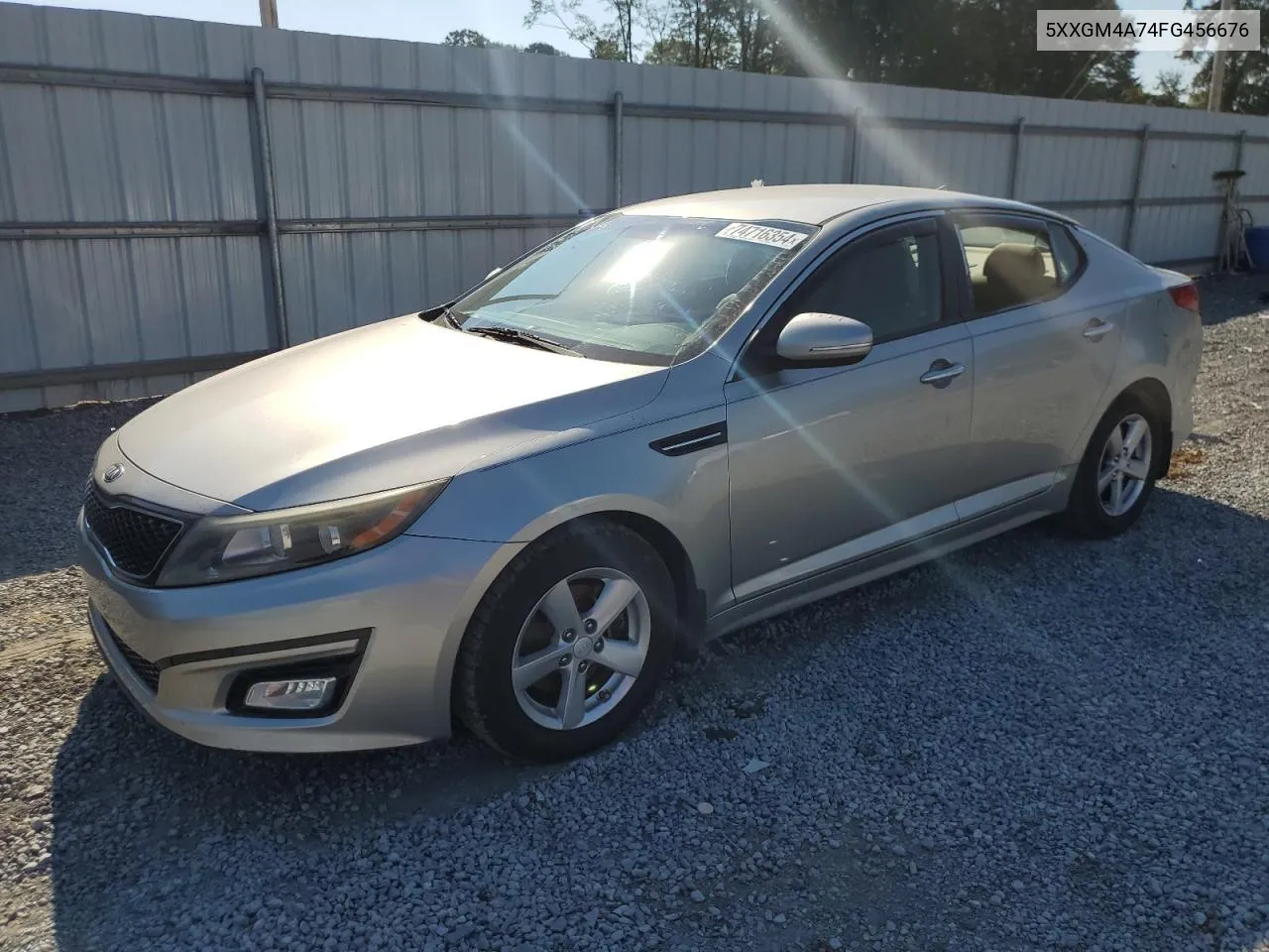 2015 Kia Optima Lx VIN: 5XXGM4A74FG456676 Lot: 74716354