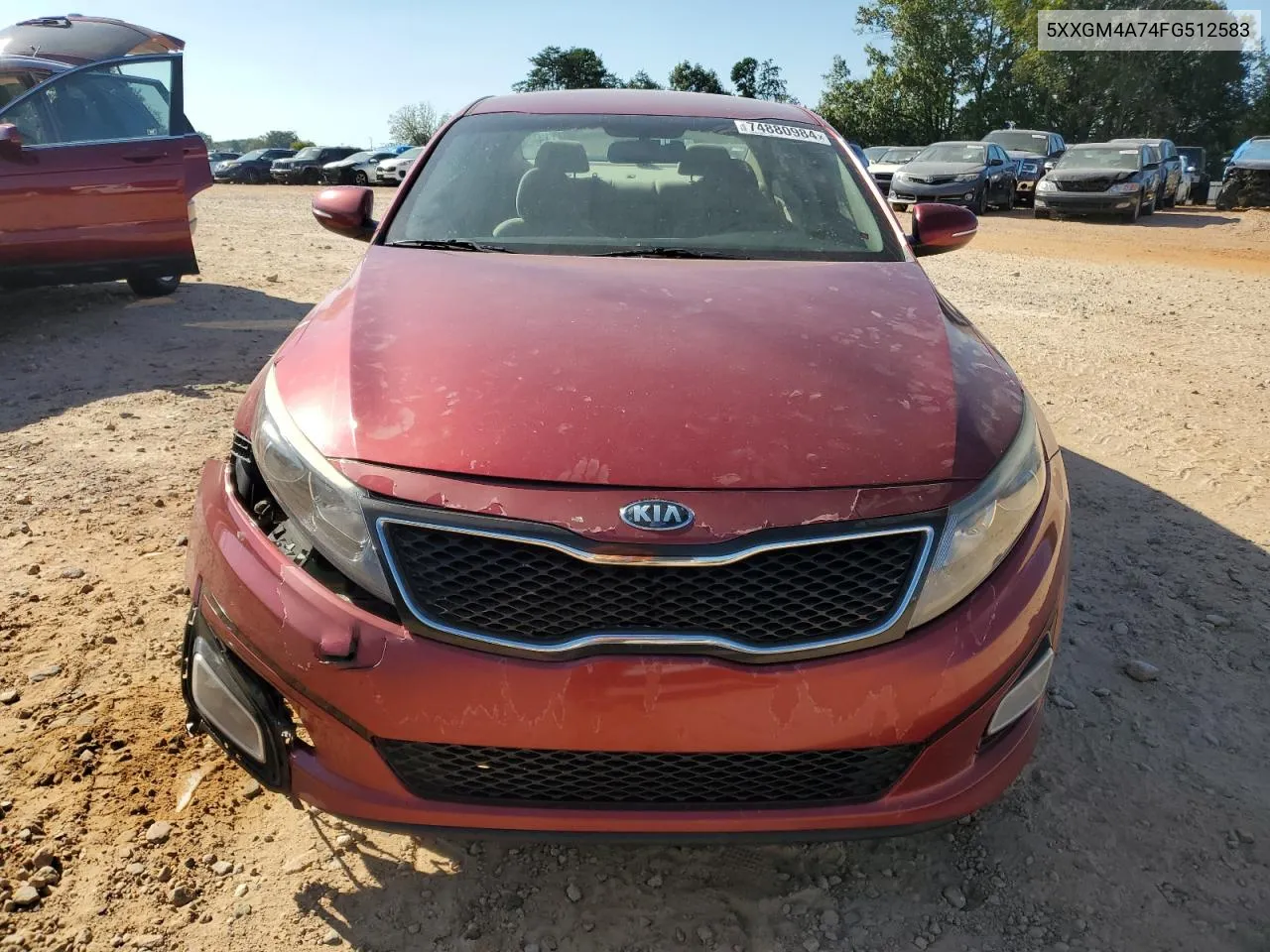 2015 Kia Optima Lx VIN: 5XXGM4A74FG512583 Lot: 74880984