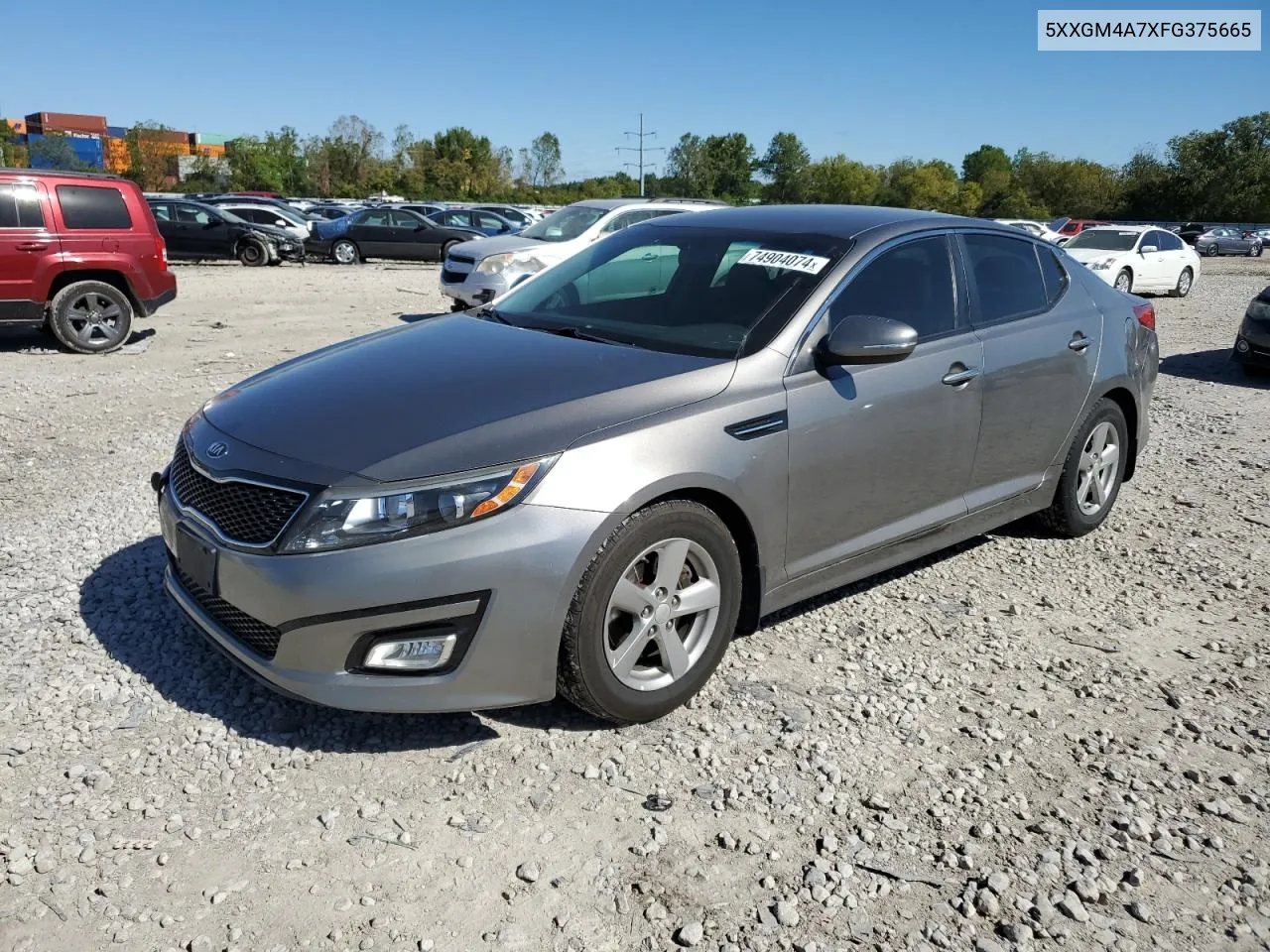 2015 Kia Optima Lx VIN: 5XXGM4A7XFG375665 Lot: 74904074