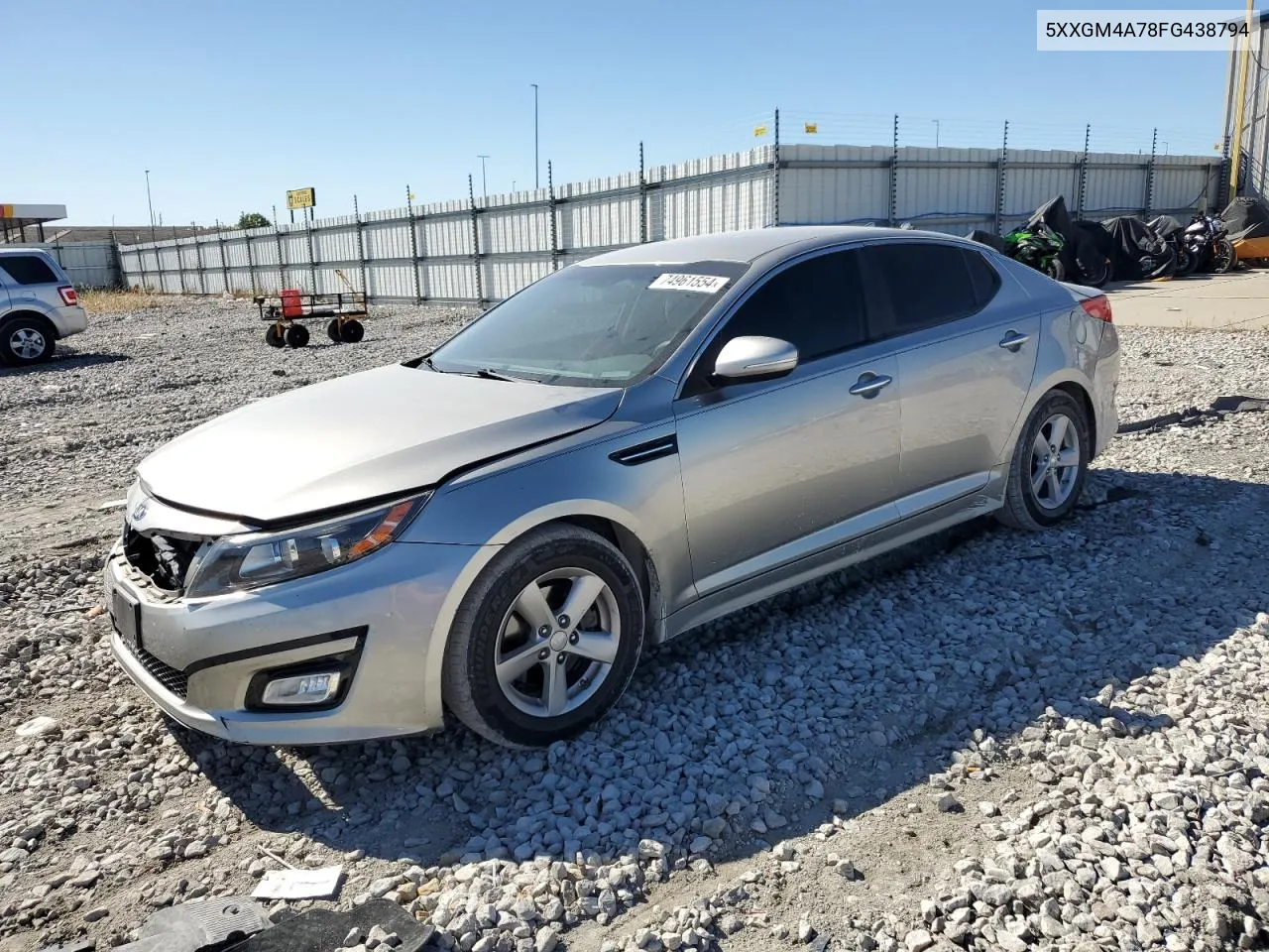 2015 Kia Optima Lx VIN: 5XXGM4A78FG438794 Lot: 74961554