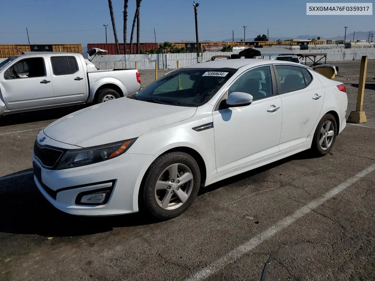 2015 Kia Optima Lx VIN: 5XXGM4A76FG359317 Lot: 74980634