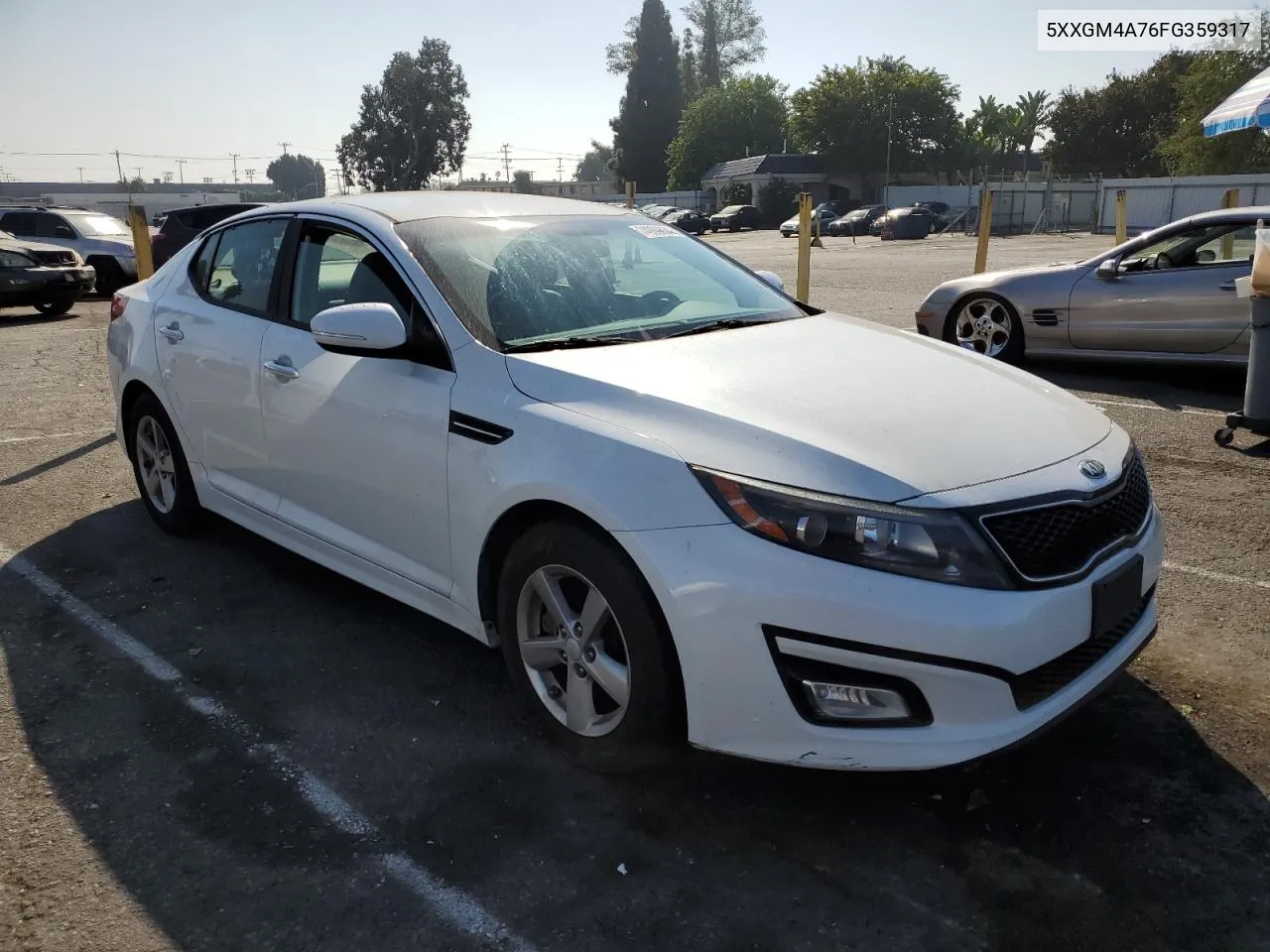 2015 Kia Optima Lx VIN: 5XXGM4A76FG359317 Lot: 74980634