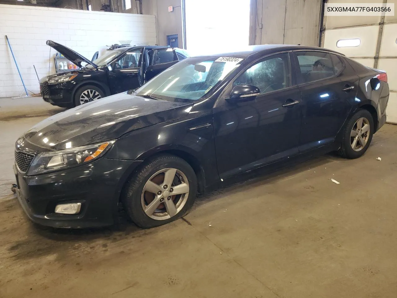 2015 Kia Optima Lx VIN: 5XXGM4A77FG403566 Lot: 75190324