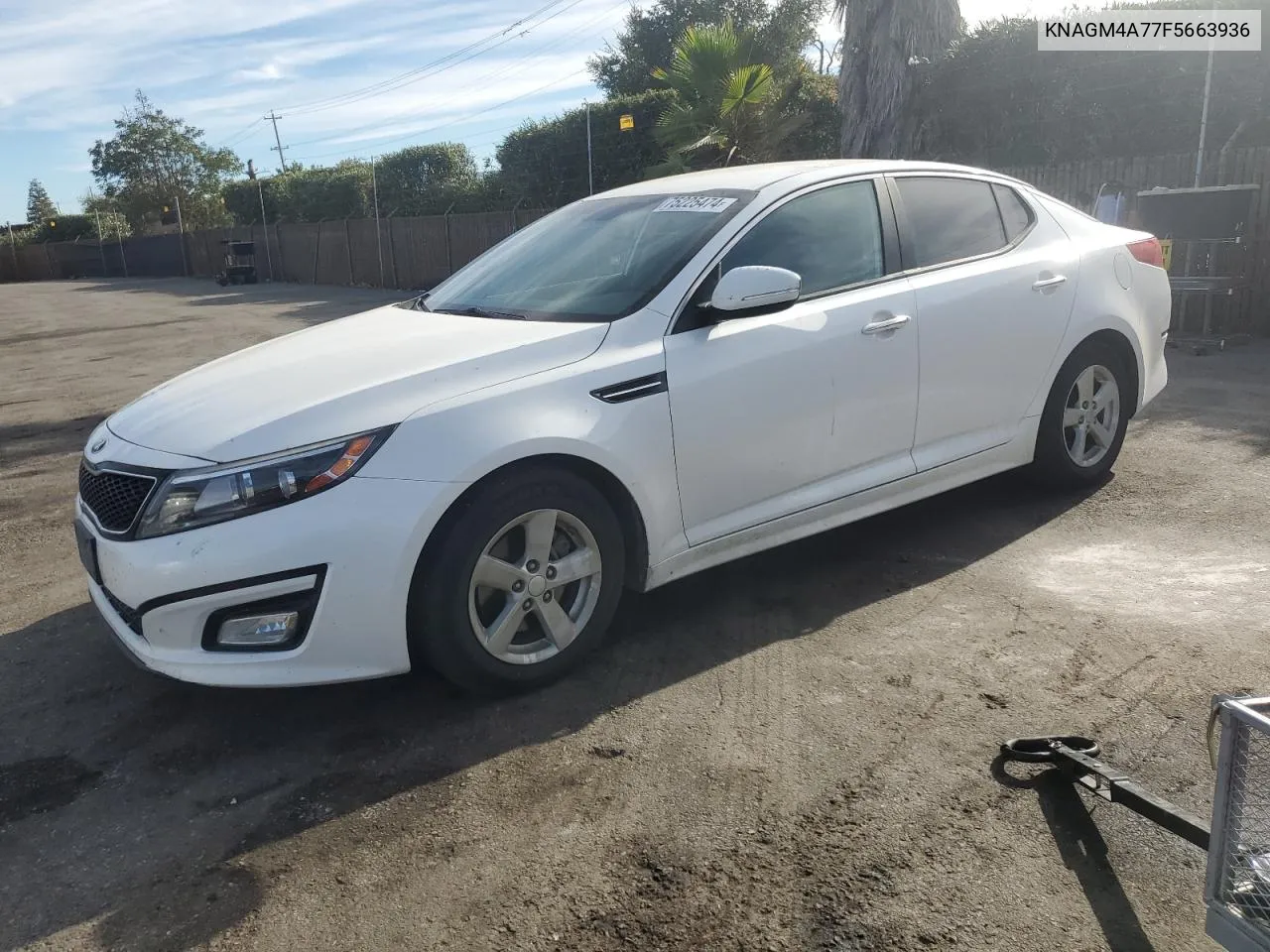 2015 Kia Optima Lx VIN: KNAGM4A77F5663936 Lot: 75225474