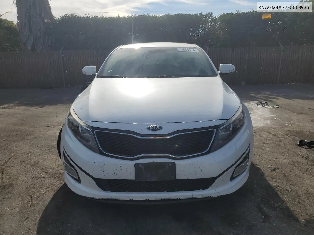 2015 Kia Optima Lx VIN: KNAGM4A77F5663936 Lot: 75225474