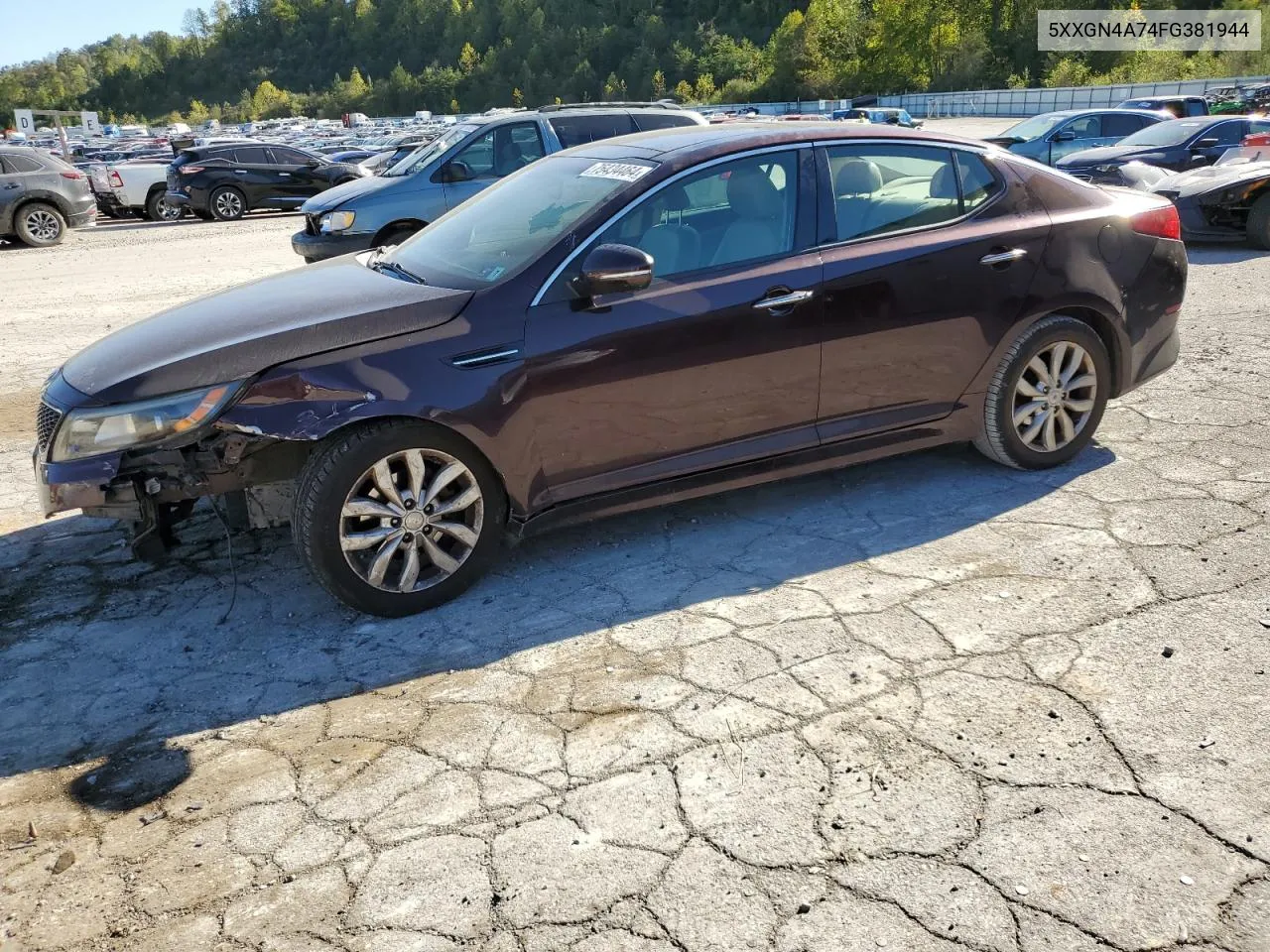 2015 Kia Optima Ex VIN: 5XXGN4A74FG381944 Lot: 75434464