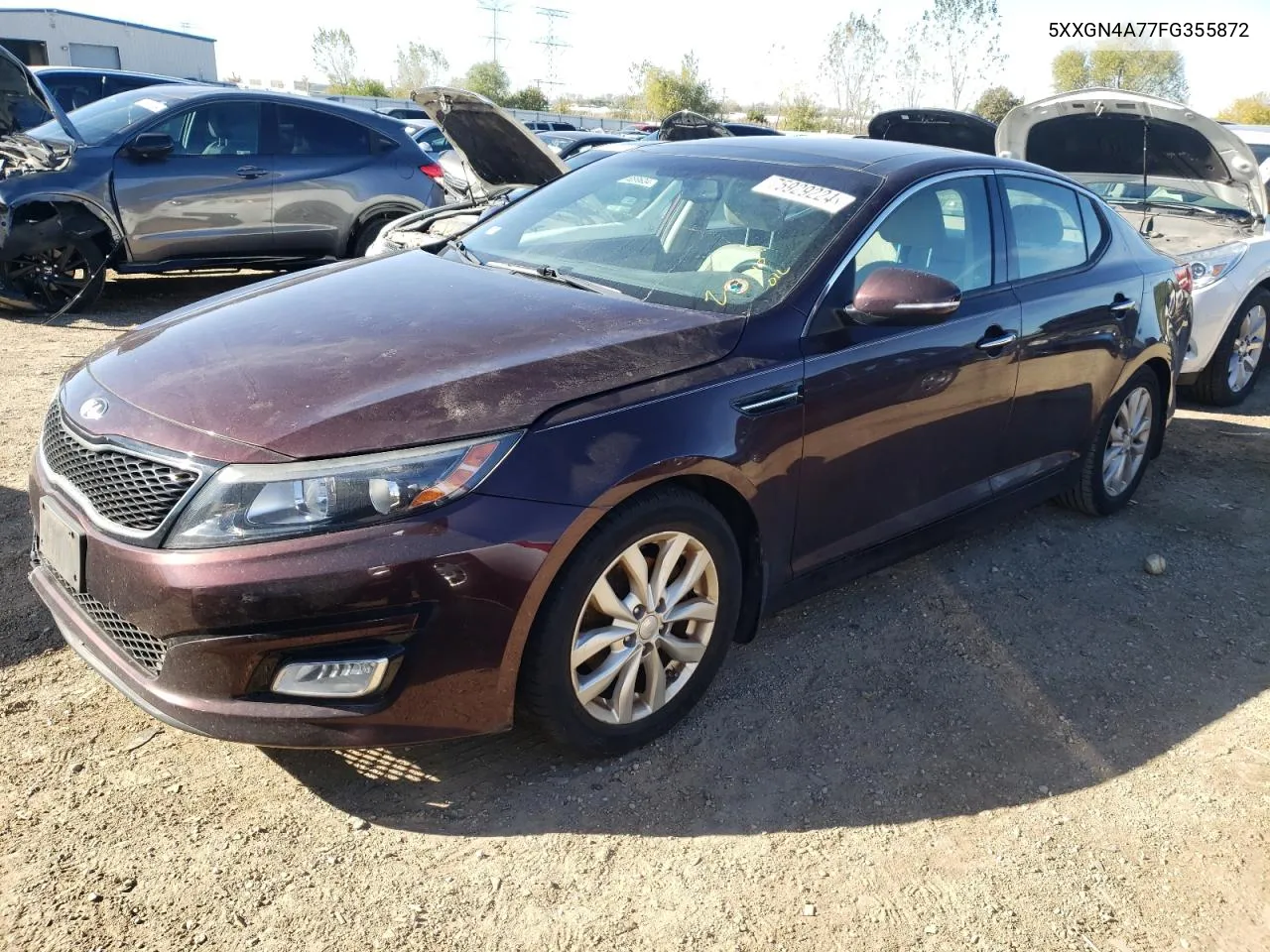 2015 Kia Optima Ex VIN: 5XXGN4A77FG355872 Lot: 75929224