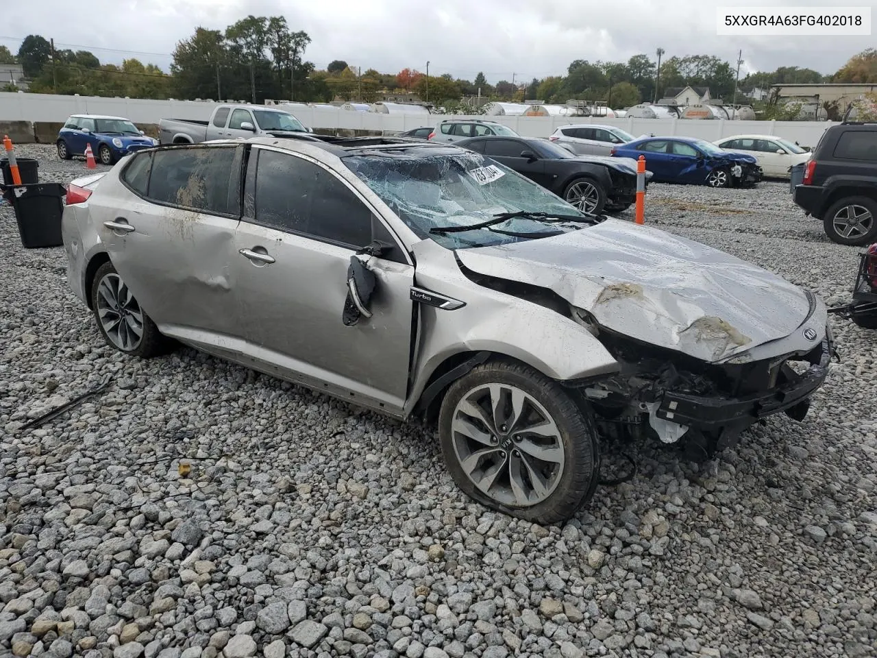 2015 Kia Optima Sx VIN: 5XXGR4A63FG402018 Lot: 76312004