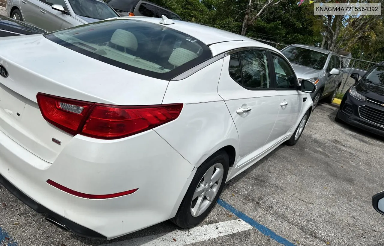 2015 Kia Optima Lx VIN: KNAGM4A72F5564392 Lot: 76513364