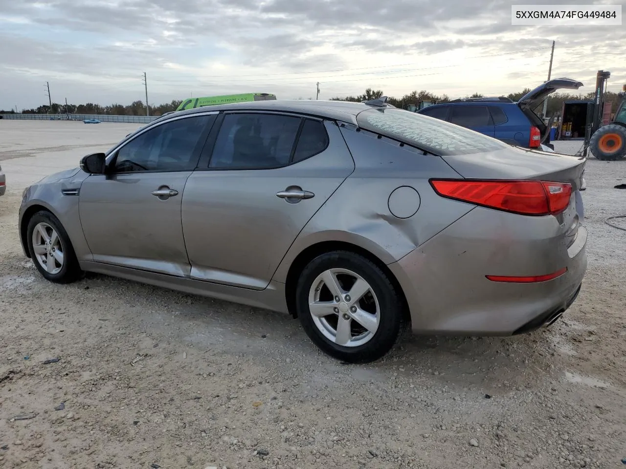 2015 Kia Optima Lx VIN: 5XXGM4A74FG449484 Lot: 76579134