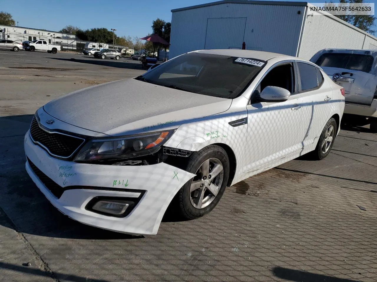 2015 Kia Optima Lx VIN: KNAGM4A75F5642633 Lot: 76714224