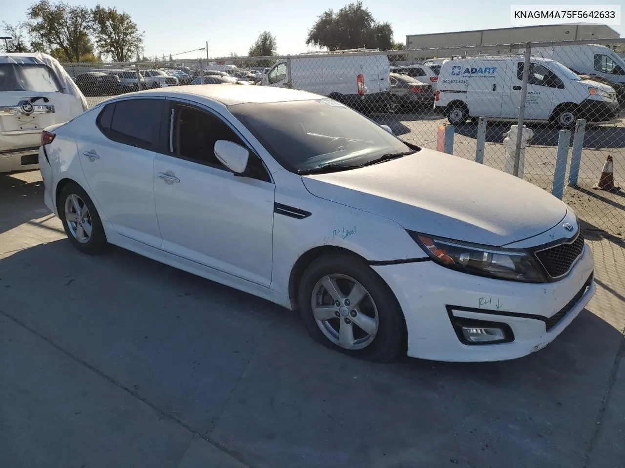 2015 Kia Optima Lx VIN: KNAGM4A75F5642633 Lot: 76714224