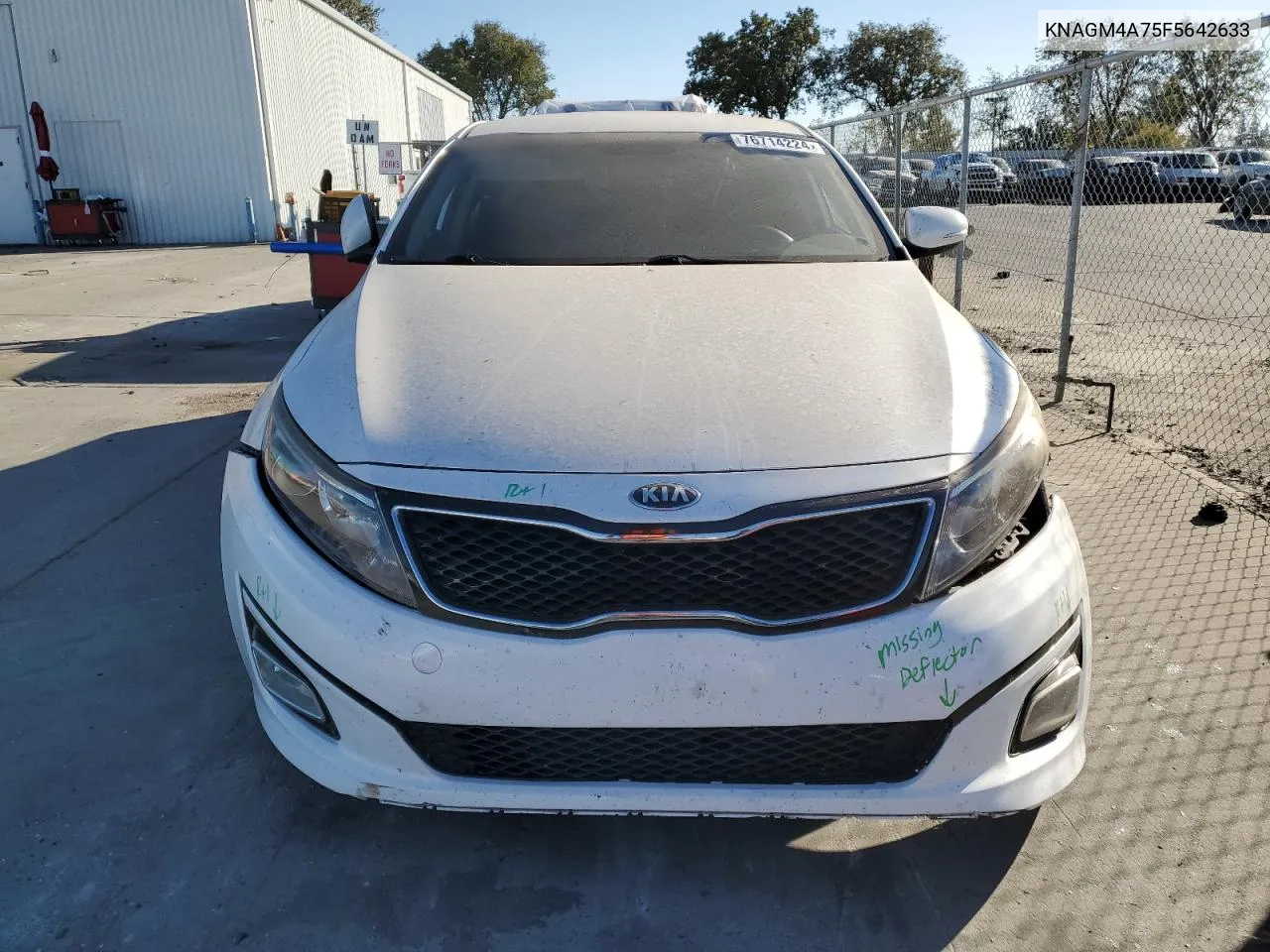 2015 Kia Optima Lx VIN: KNAGM4A75F5642633 Lot: 76714224