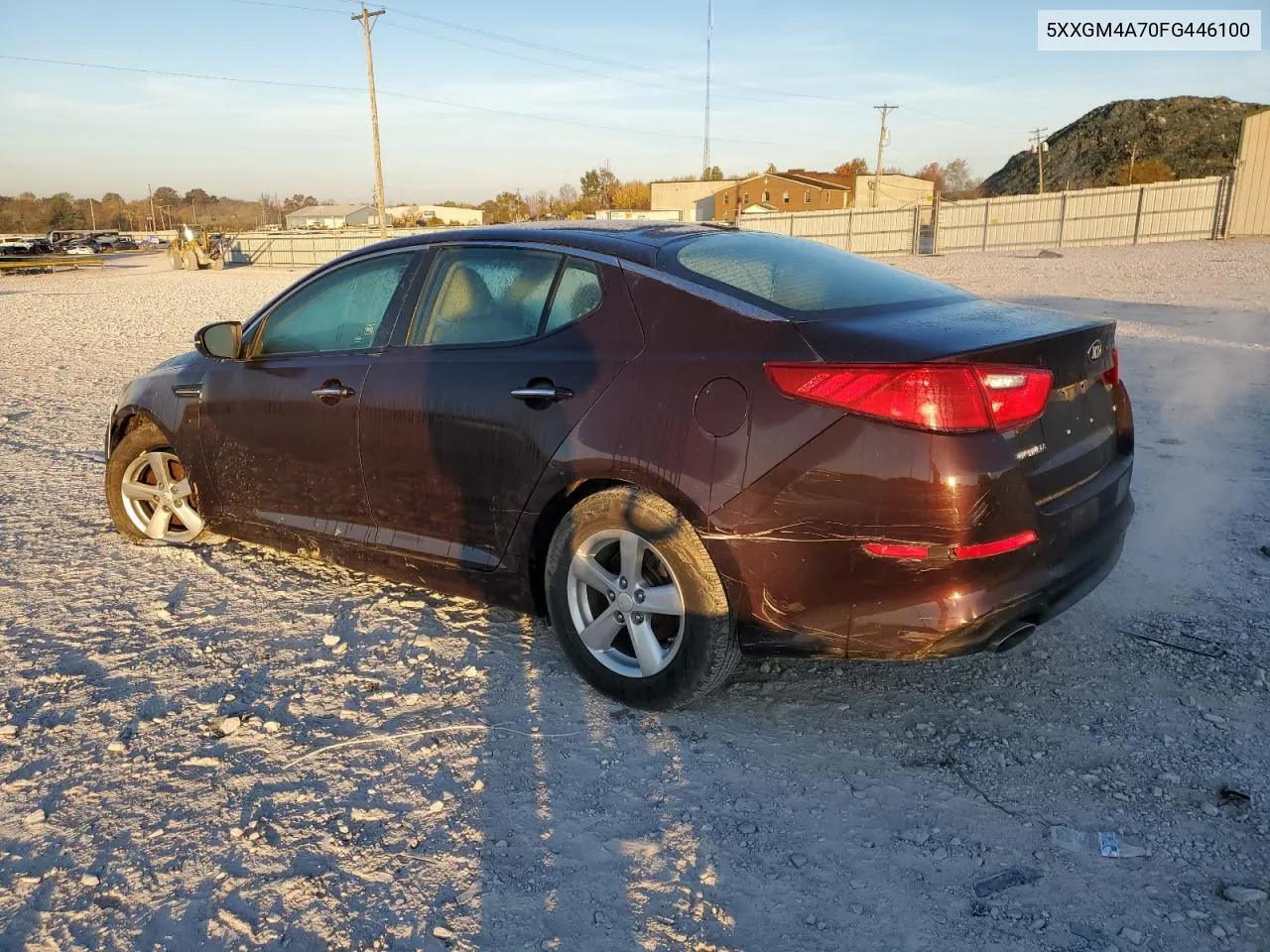 2015 Kia Optima Lx VIN: 5XXGM4A70FG446100 Lot: 76715274