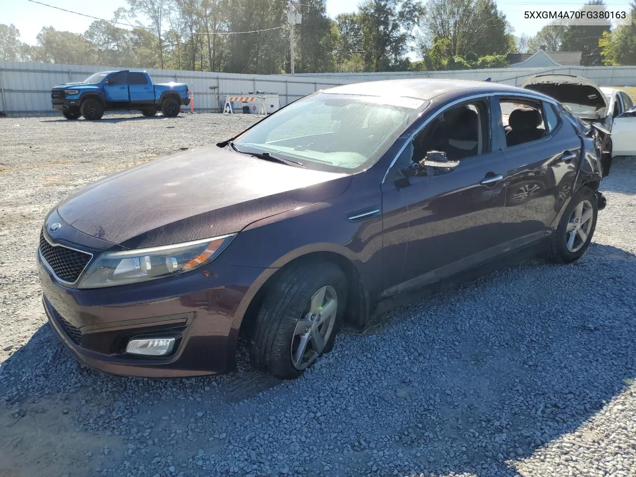 2015 Kia Optima Lx VIN: 5XXGM4A70FG380163 Lot: 76953394