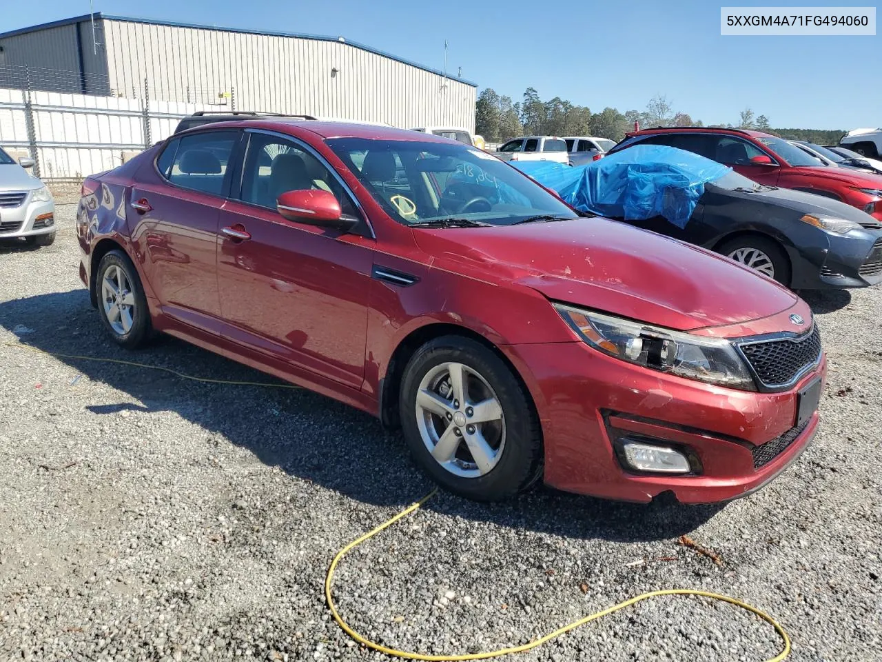 2015 Kia Optima Lx VIN: 5XXGM4A71FG494060 Lot: 77089804