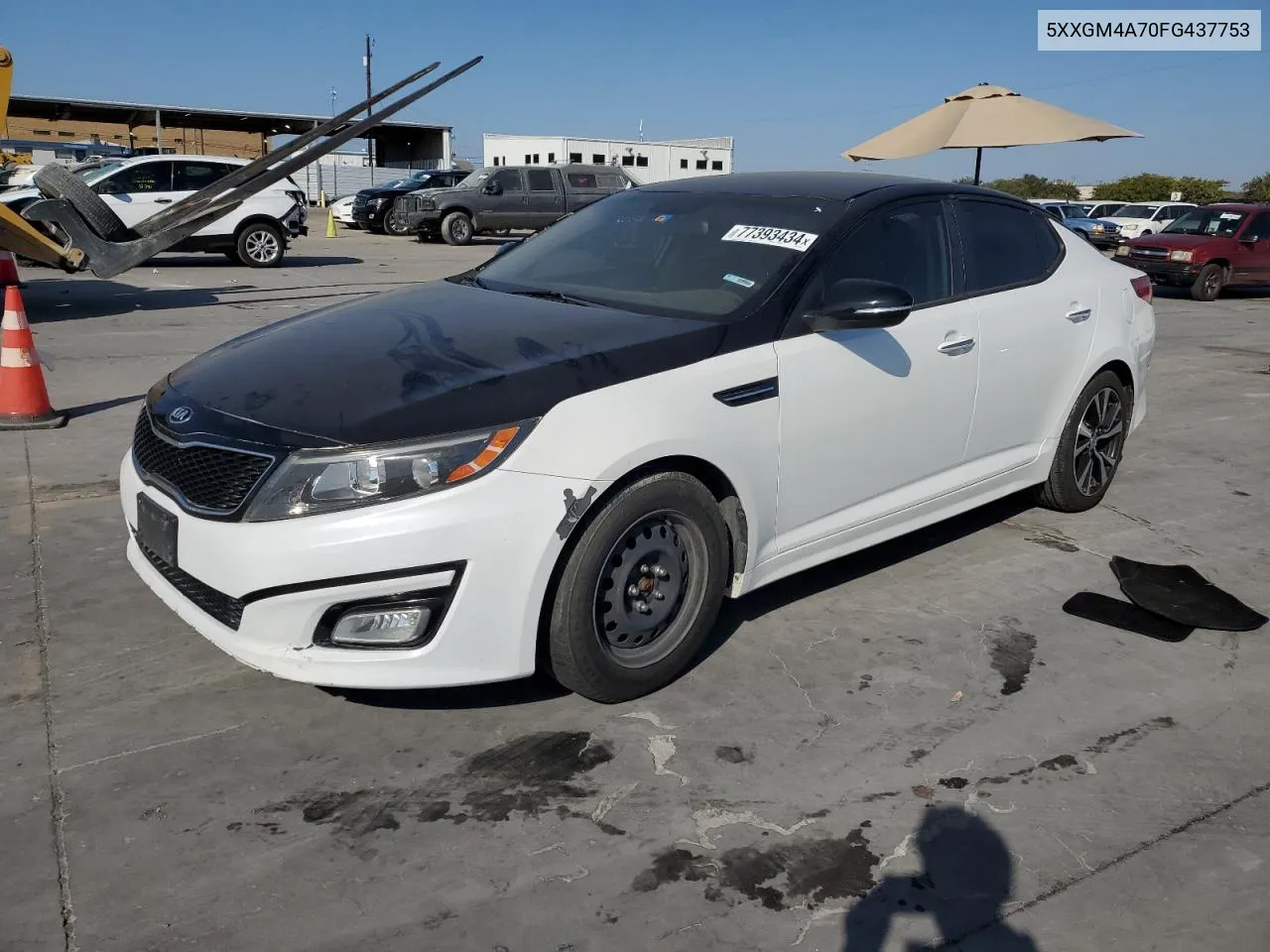 2015 Kia Optima Lx VIN: 5XXGM4A70FG437753 Lot: 77393434