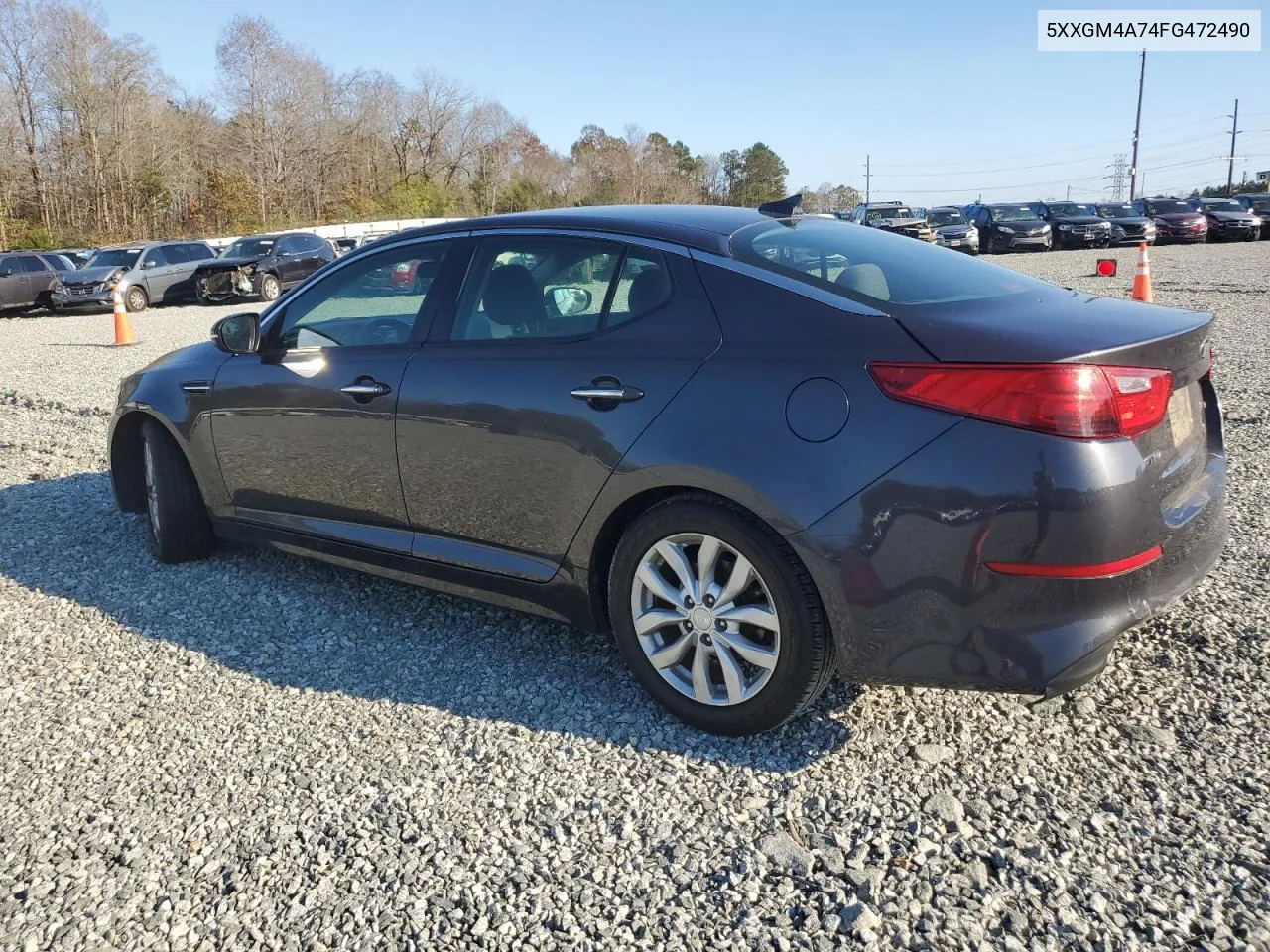 2015 Kia Optima Lx VIN: 5XXGM4A74FG472490 Lot: 80086364