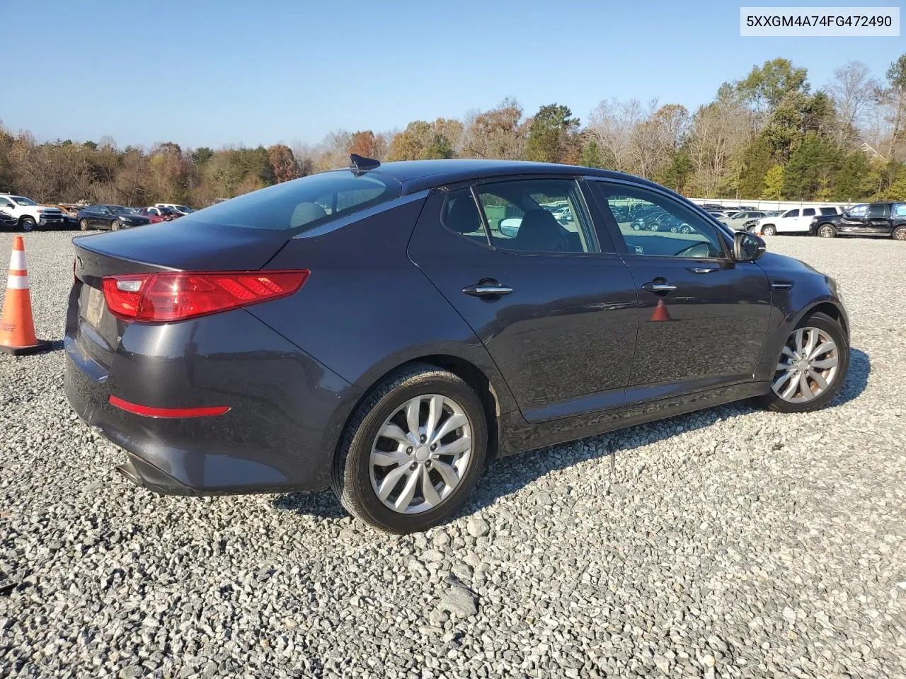 2015 Kia Optima Lx VIN: 5XXGM4A74FG472490 Lot: 80086364