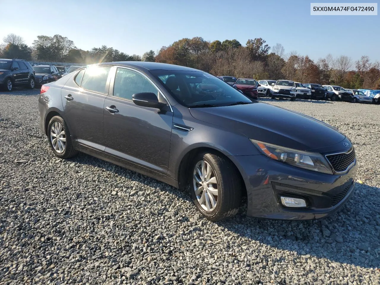 2015 Kia Optima Lx VIN: 5XXGM4A74FG472490 Lot: 80086364