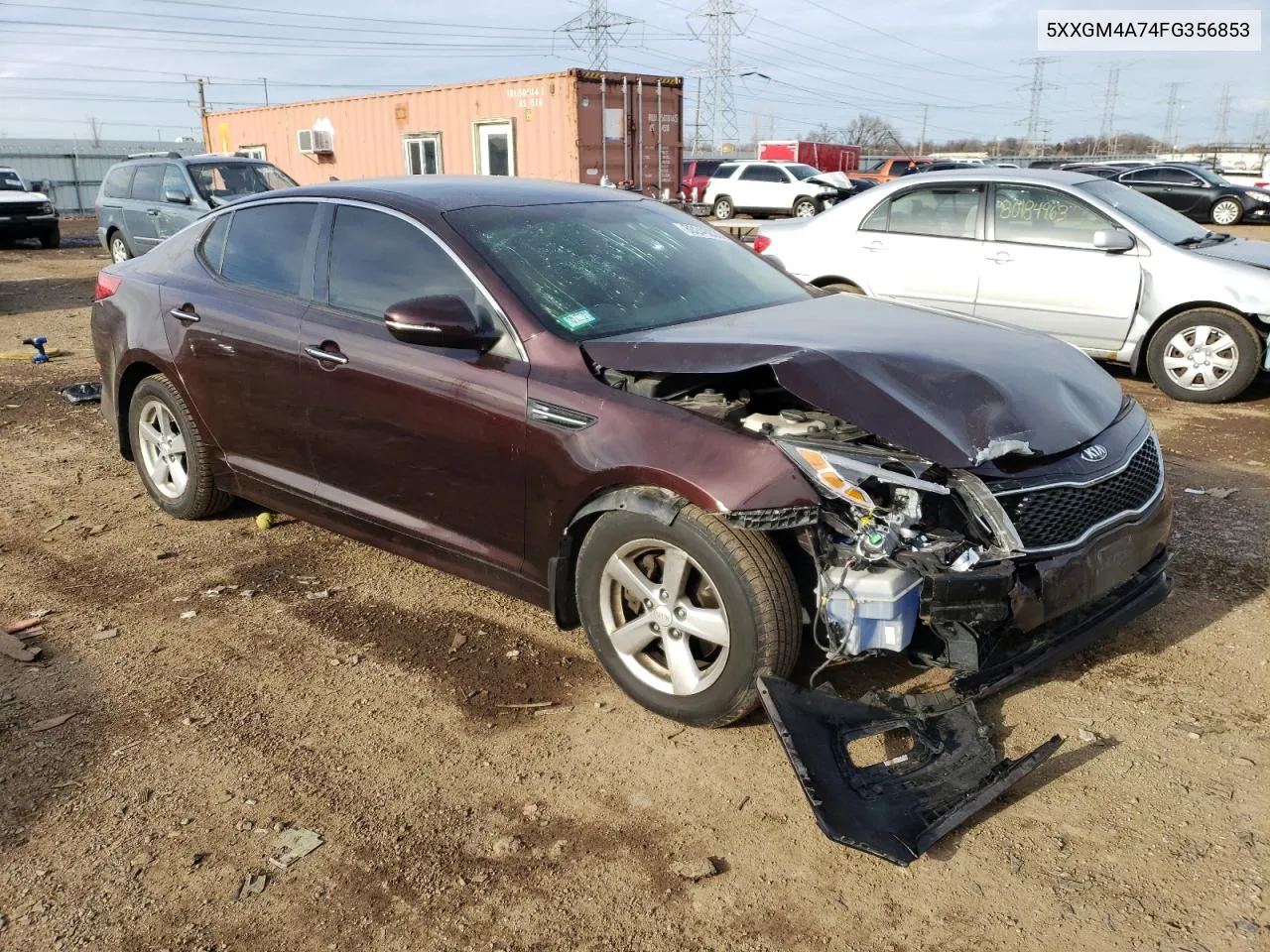 2015 Kia Optima Lx VIN: 5XXGM4A74FG356853 Lot: 80248033