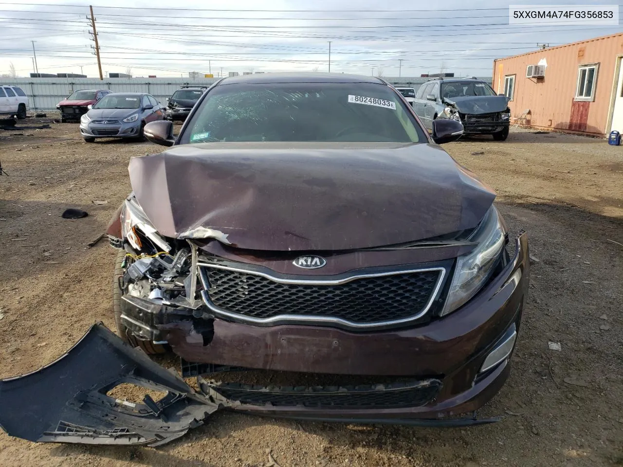 2015 Kia Optima Lx VIN: 5XXGM4A74FG356853 Lot: 80248033