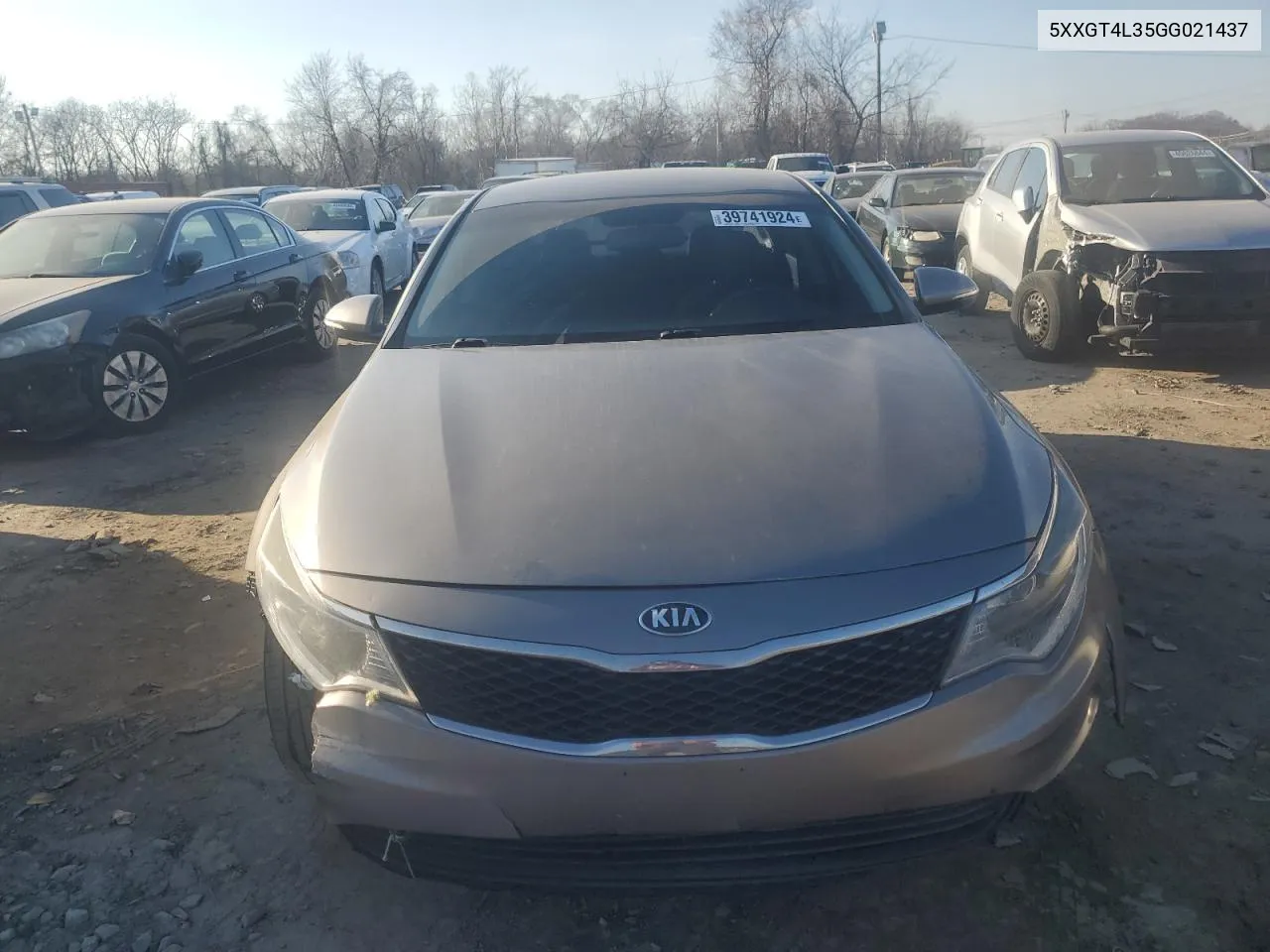 2016 Kia Optima Lx VIN: 5XXGT4L35GG021437 Lot: 39741924