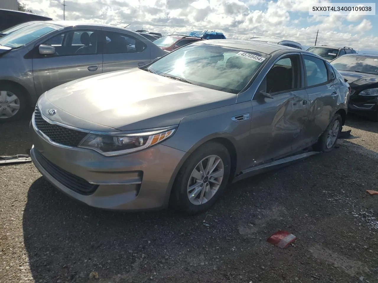 2016 Kia Optima Lx VIN: 5XXGT4L34GG109038 Lot: 45769454