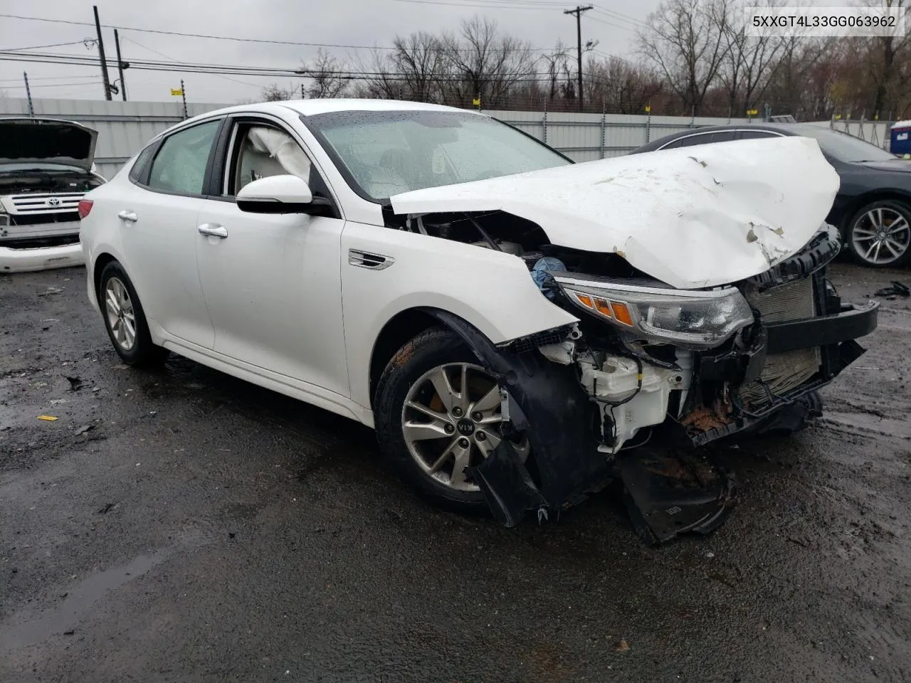 2016 Kia Optima Lx VIN: 5XXGT4L33GG063962 Lot: 48782784