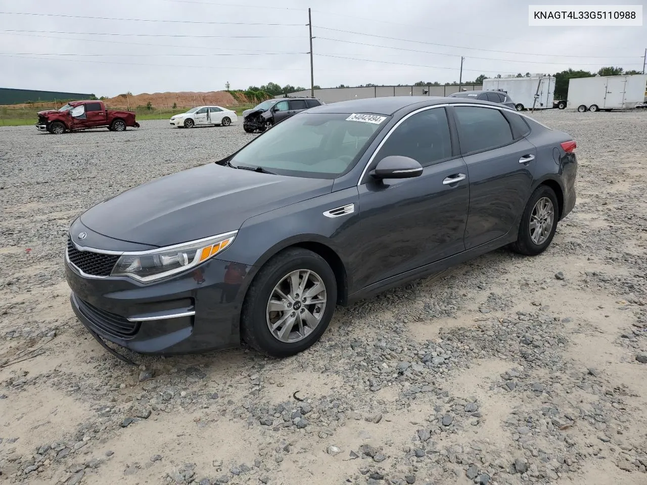 2016 Kia Optima Lx VIN: KNAGT4L33G5110988 Lot: 54042494