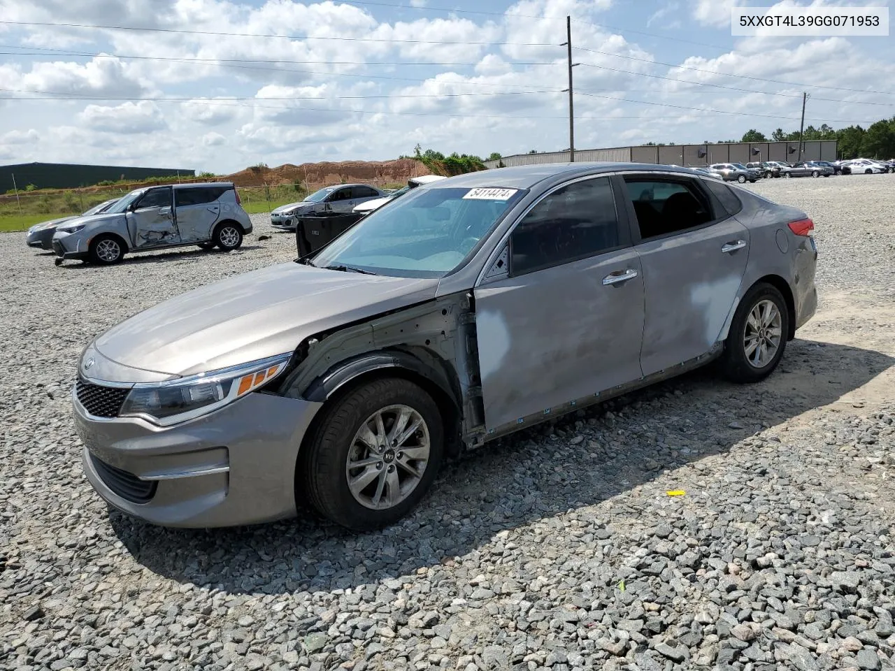 2016 Kia Optima Lx VIN: 5XXGT4L39GG071953 Lot: 54114474