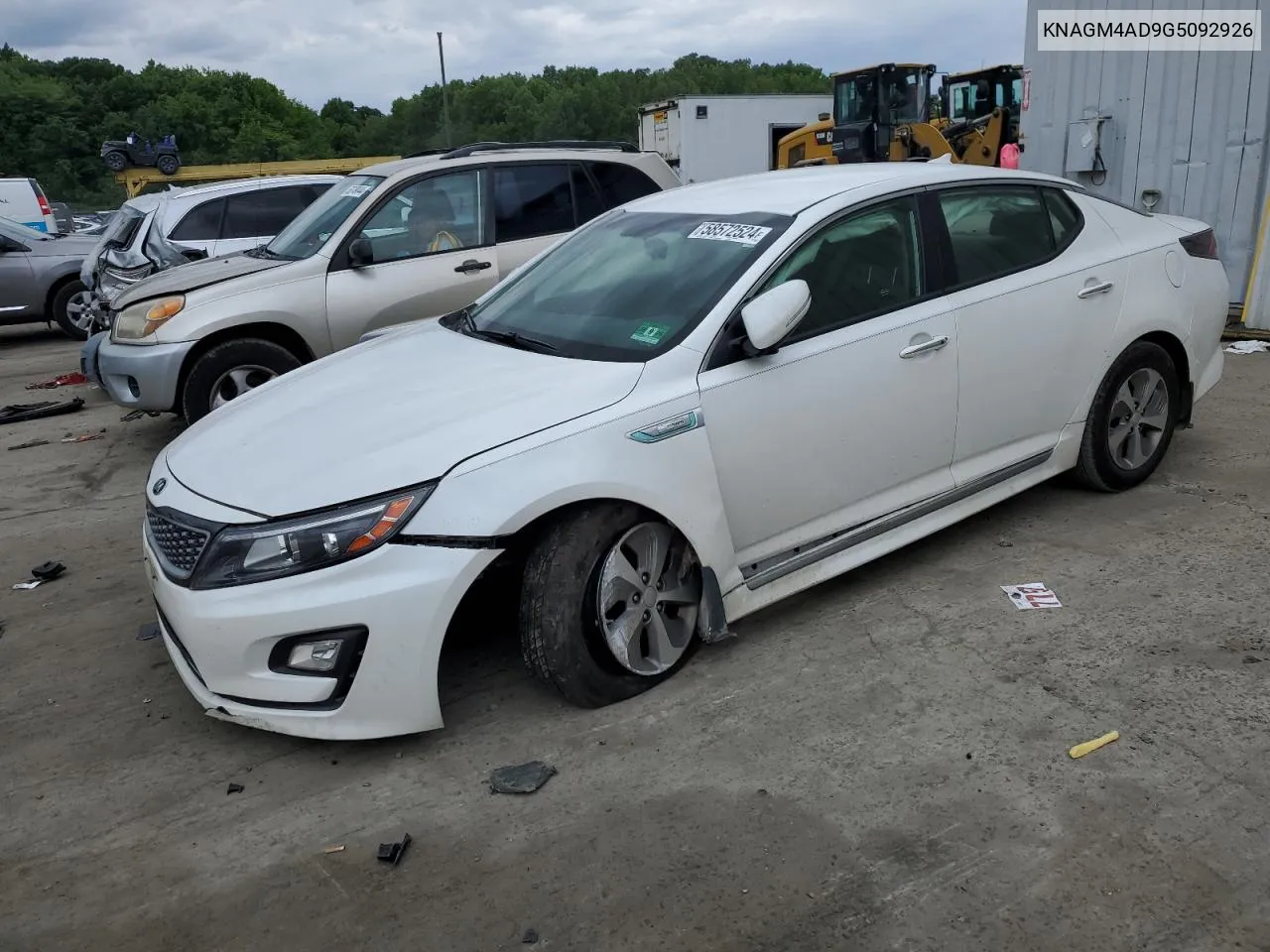 2016 Kia Optima Hybrid VIN: KNAGM4AD9G5092926 Lot: 58572524