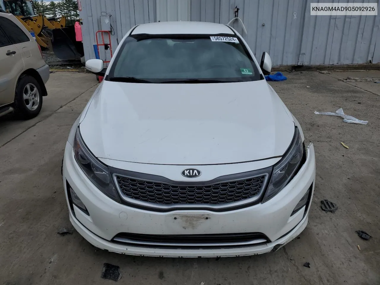 2016 Kia Optima Hybrid VIN: KNAGM4AD9G5092926 Lot: 58572524