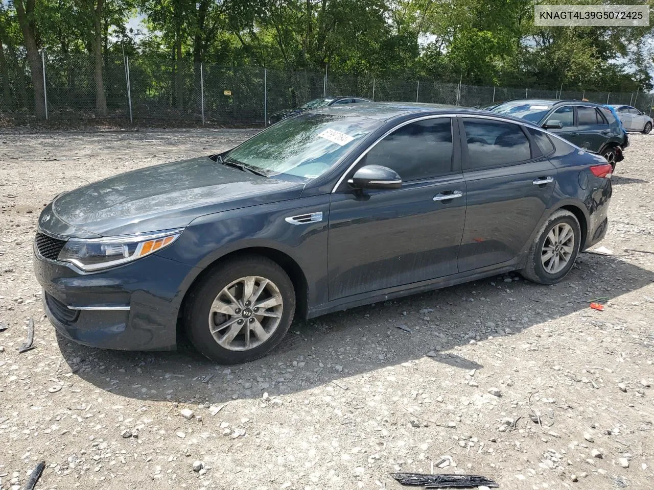 2016 Kia Optima Lx VIN: KNAGT4L39G5072425 Lot: 61997064