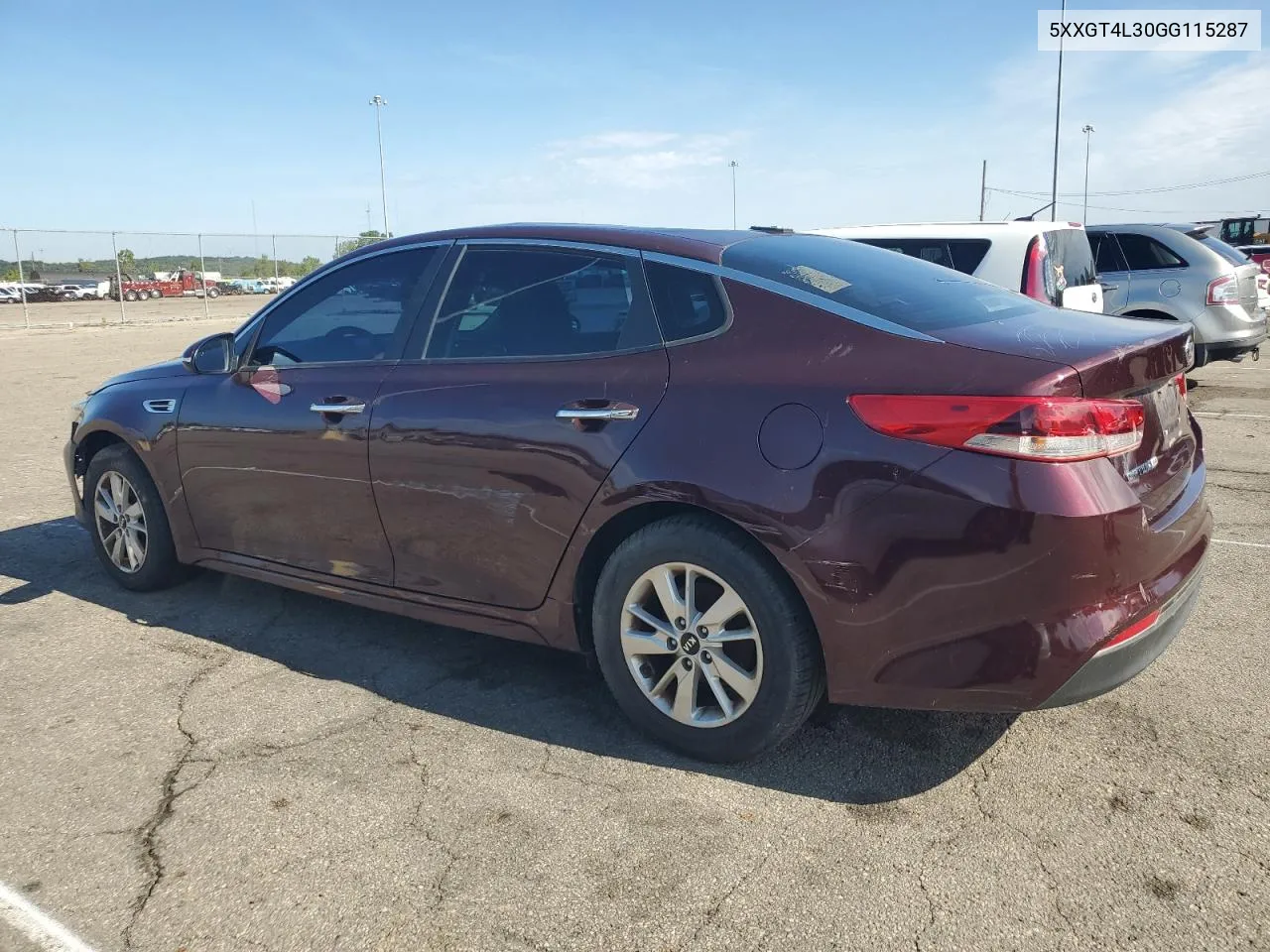 2016 Kia Optima Lx VIN: 5XXGT4L30GG115287 Lot: 63101724