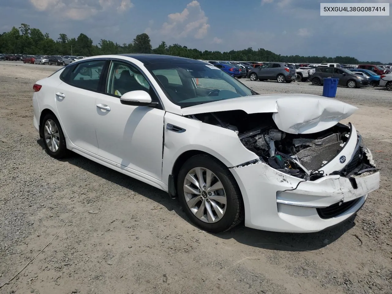 2016 Kia Optima Ex VIN: 5XXGU4L38GG087414 Lot: 63268324