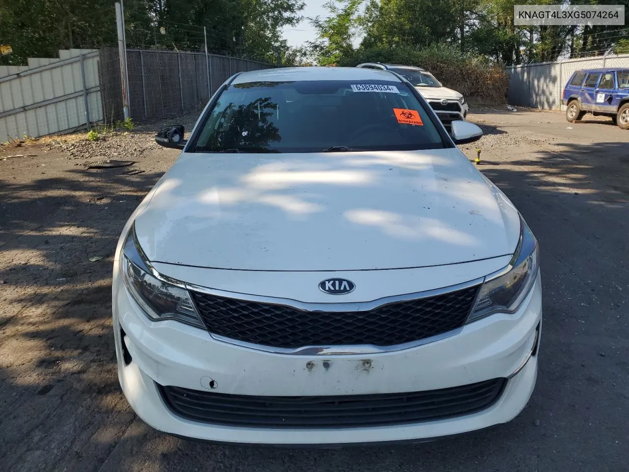 2016 Kia Optima Lx VIN: KNAGT4L3XG5074264 Lot: 63894034