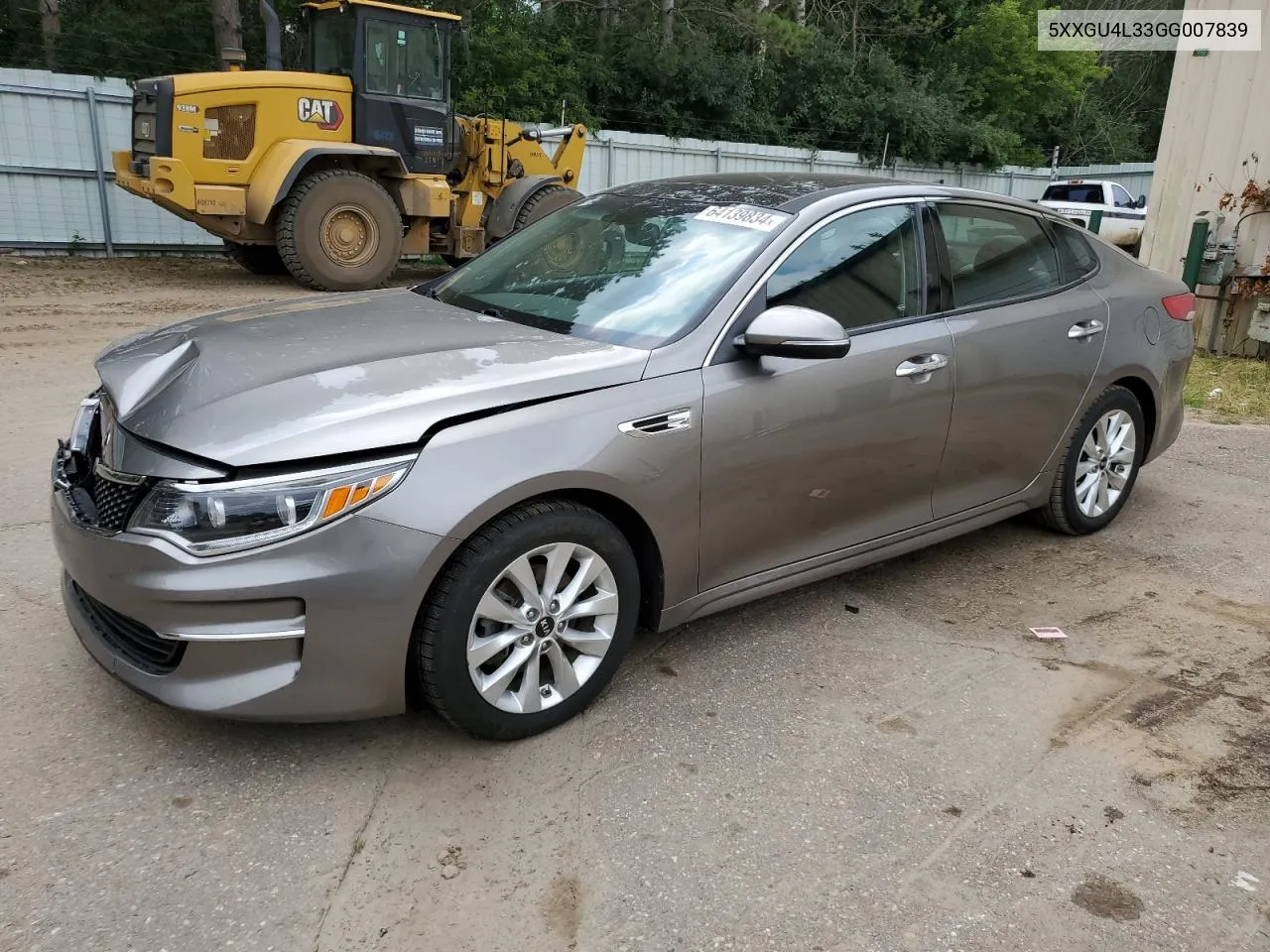 5XXGU4L33GG007839 2016 Kia Optima Ex