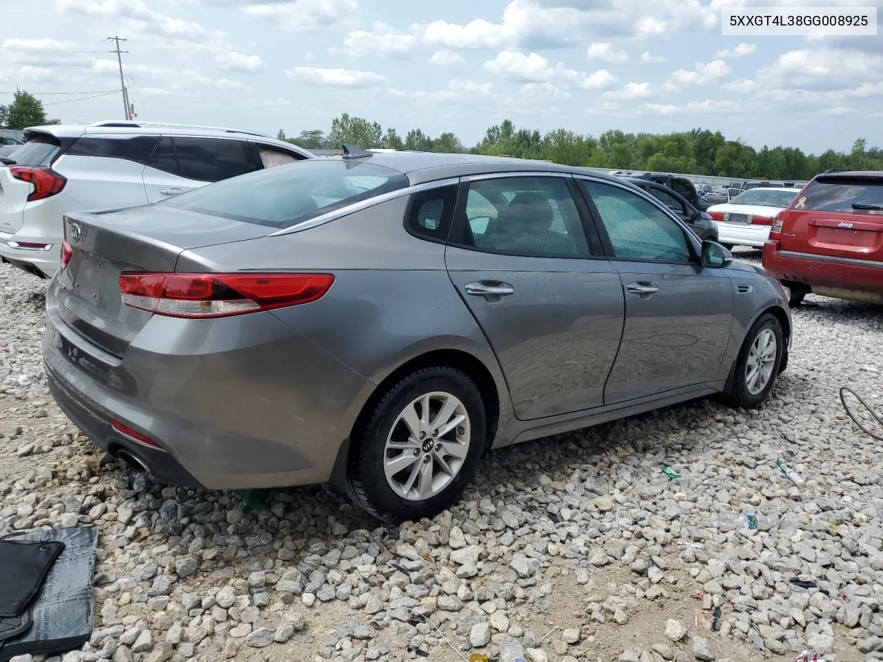 2016 Kia Optima Lx VIN: 5XXGT4L38GG008925 Lot: 64515024