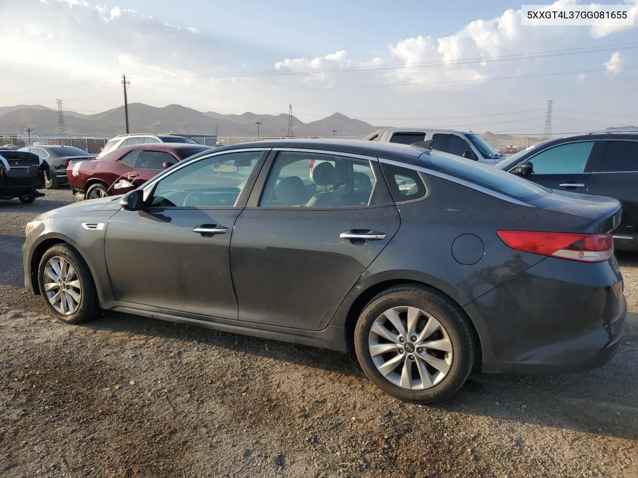 2016 Kia Optima Lx VIN: 5XXGT4L37GG081655 Lot: 64999584