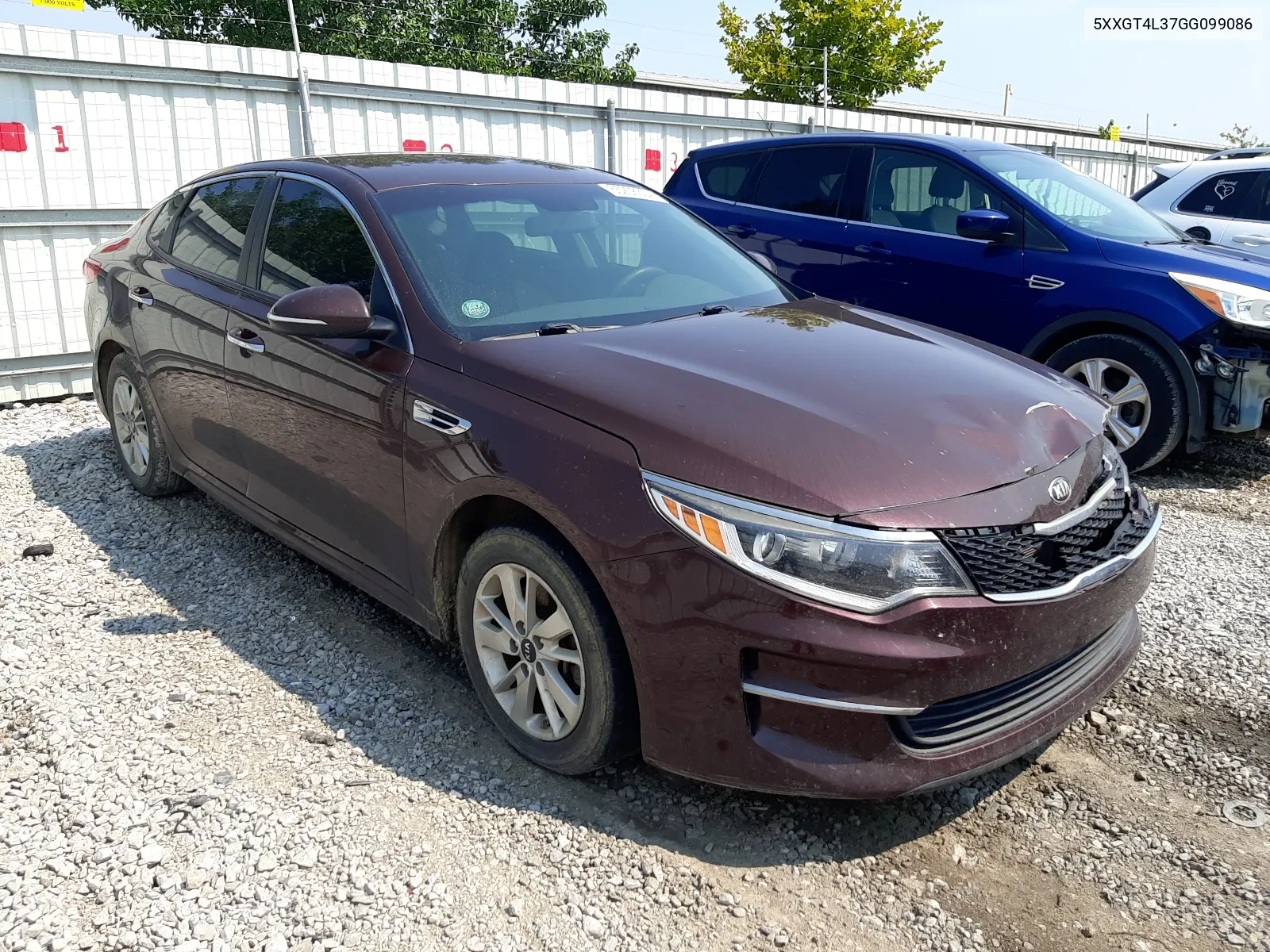 5XXGT4L37GG099086 2016 Kia Optima Lx