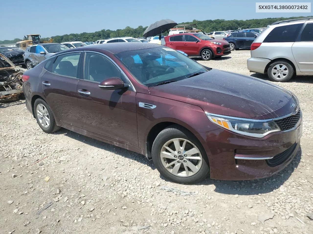 5XXGT4L38GG072432 2016 Kia Optima Lx