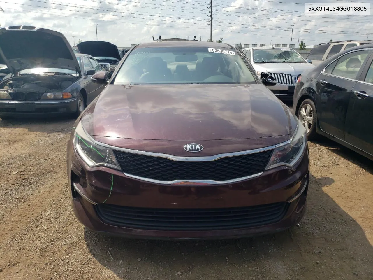 5XXGT4L34GG018805 2016 Kia Optima Lx