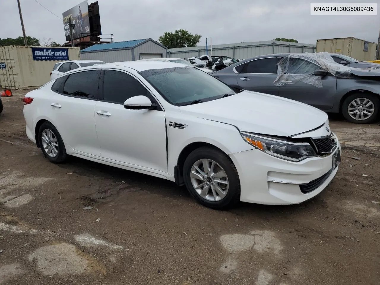 KNAGT4L30G5089436 2016 Kia Optima Lx