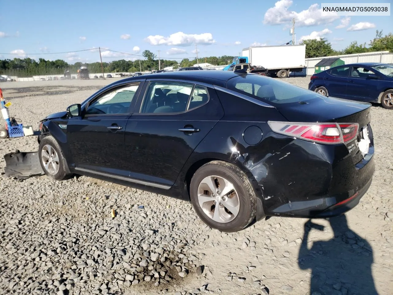 2016 Kia Optima Hybrid VIN: KNAGM4AD7G5093038 Lot: 67197984