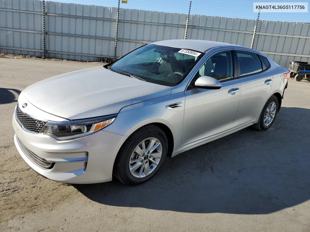 KNAGT4L36G5117756 2016 Kia Optima Lx