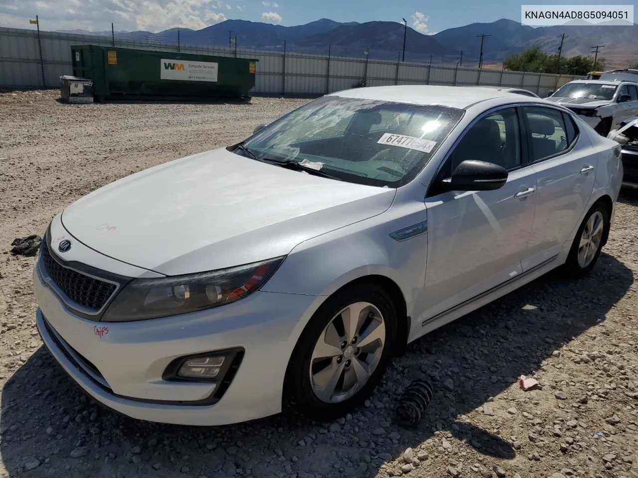 2016 Kia Optima Hybrid VIN: KNAGN4AD8G5094051 Lot: 67477664