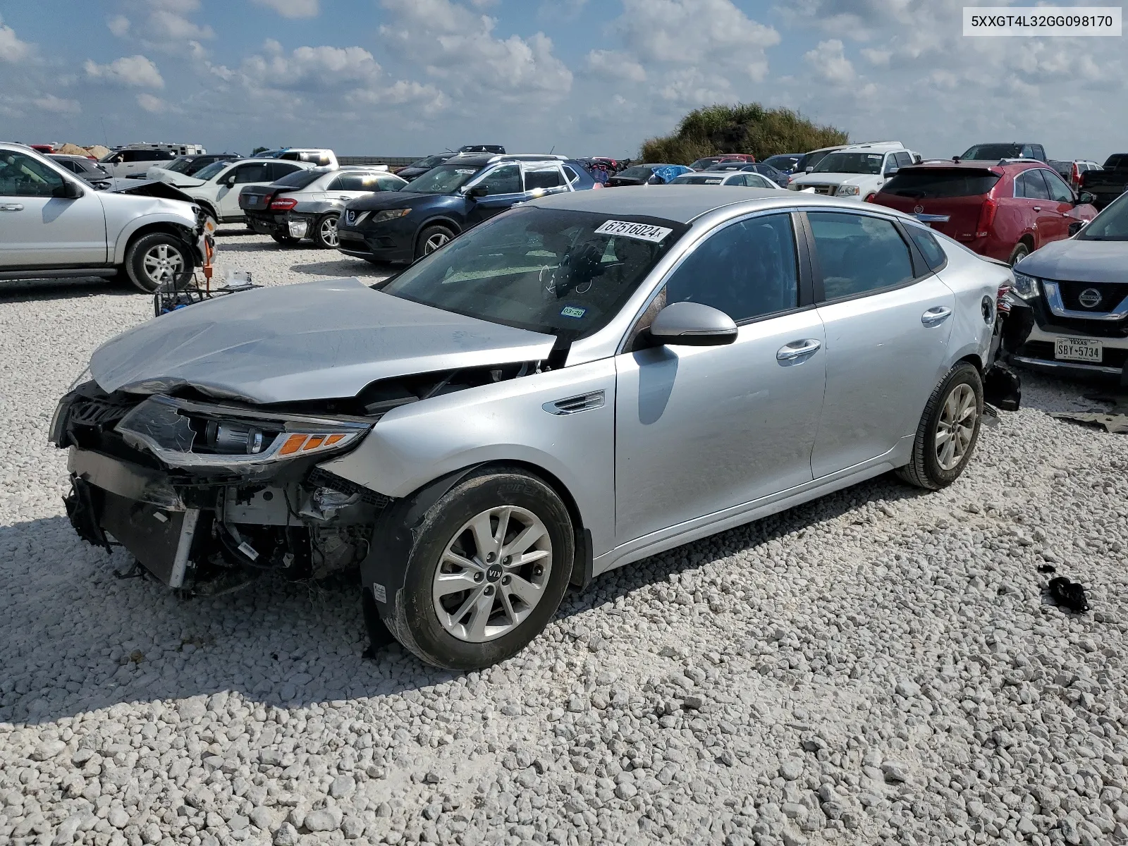 2016 Kia Optima Lx VIN: 5XXGT4L32GG098170 Lot: 67516024