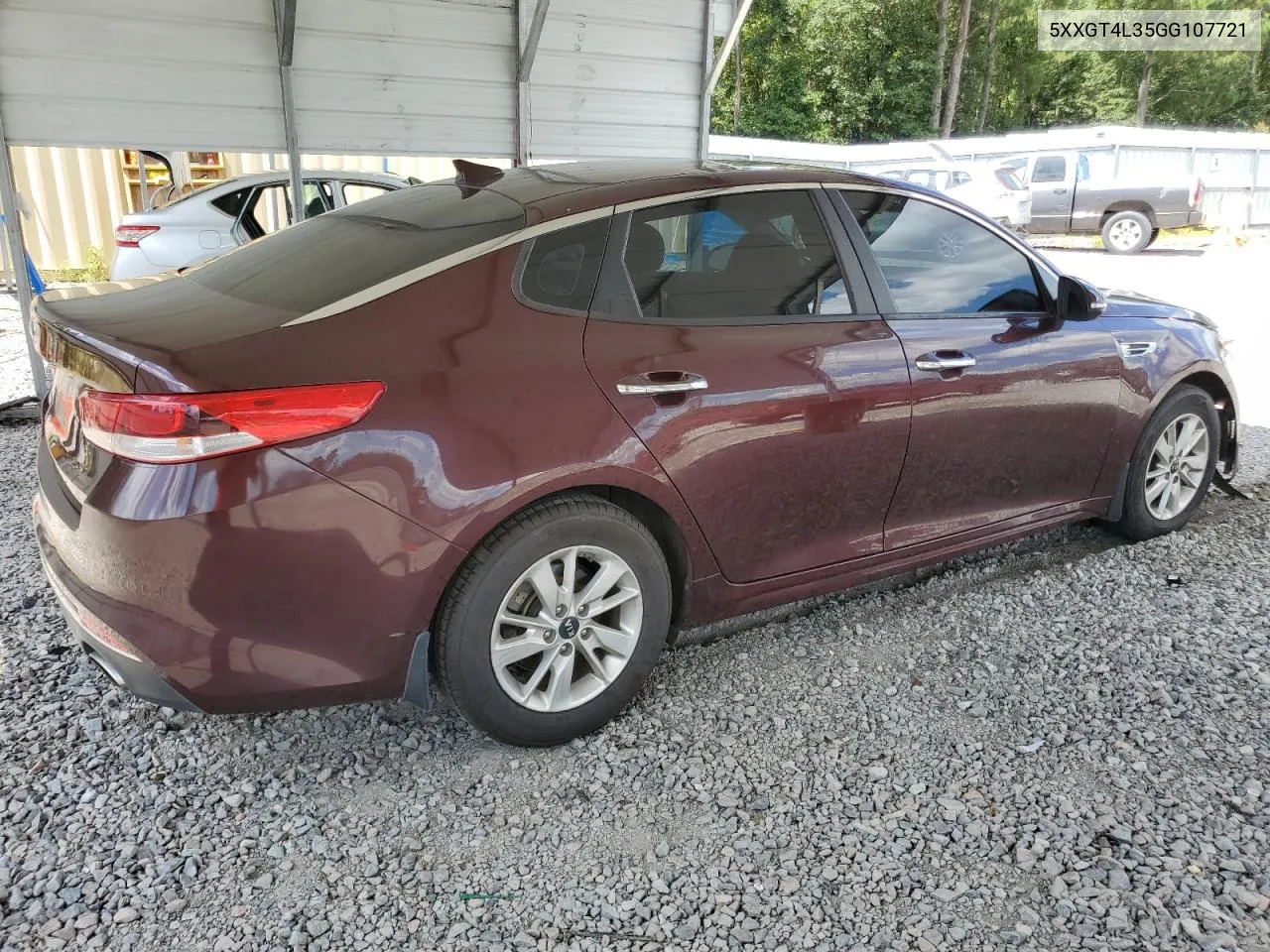 2016 Kia Optima Lx VIN: 5XXGT4L35GG107721 Lot: 67705984